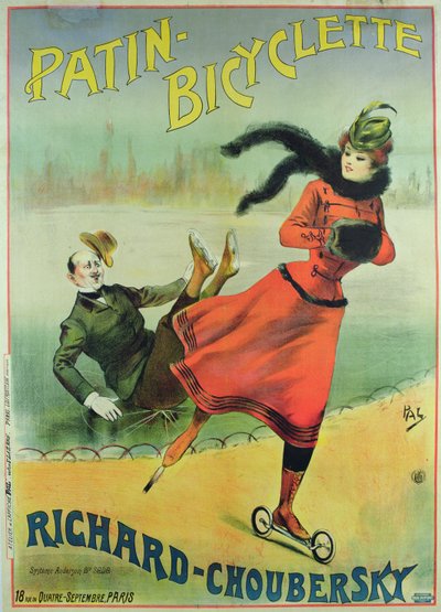 Poster advertising roller skates by Pal
