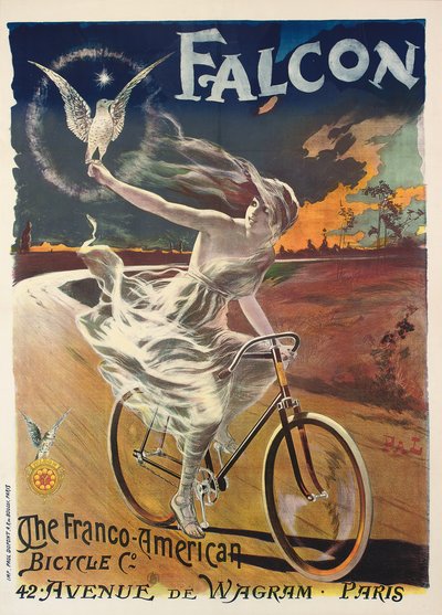 Poster advertising Falcon bicycles (c.1894) by Pal