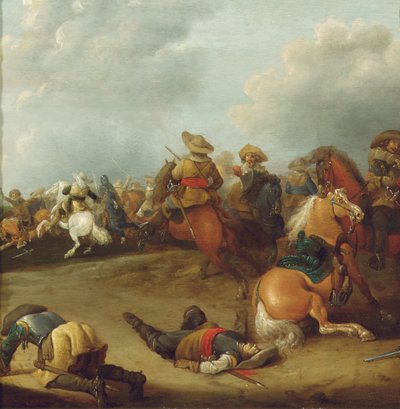 A Cavalry Battle by Palamedes Palamedesz