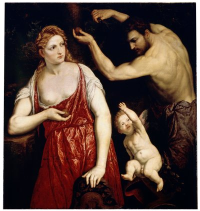 Venus and Mars with Cupid by Paris Bordone