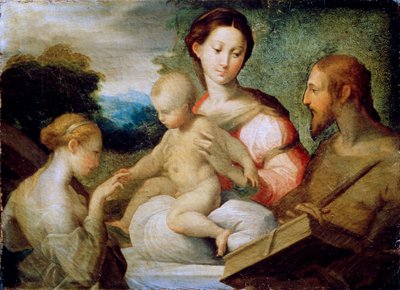 The Mystical Marriage of Saint Catherine, late 1520s by Parmigianino