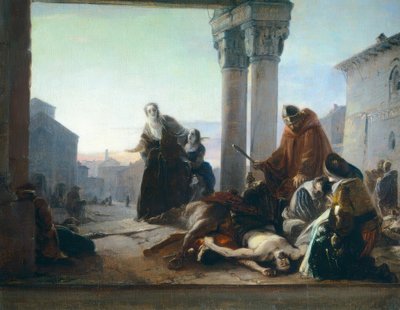 Death of Ricciardino Langosco by Pasquale Massacra
