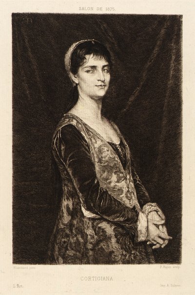 Courtesan by Paul Adolphe Rajon