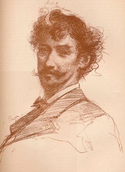 Portrait of Whistler by Paul Adolphe Rajon