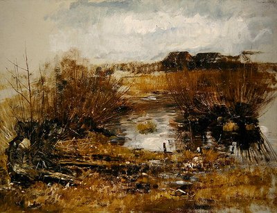 Waterhole with Willow Shrubs by Paul Baum