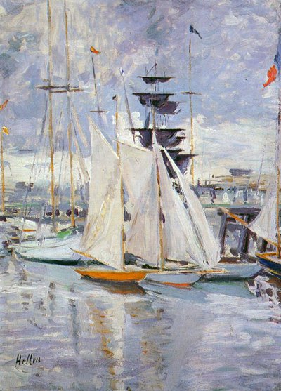 The Harbour, Deauville, Normandy by Paul Cesar Helleu