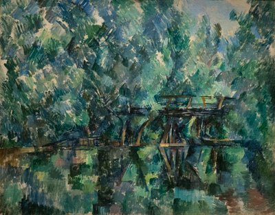 A Bridge over a Pond Saint-Maur-des-Fosses by Paul Cézanne