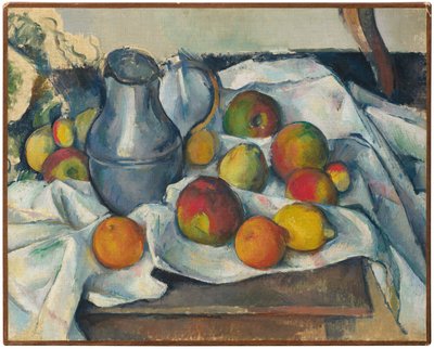 Kettle and Fruits by Paul Cézanne