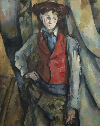 Boy in a Red Waistcoat by Paul Cézanne