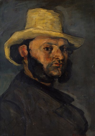 Gustave Boyer in a Straw Hat by Paul Cézanne