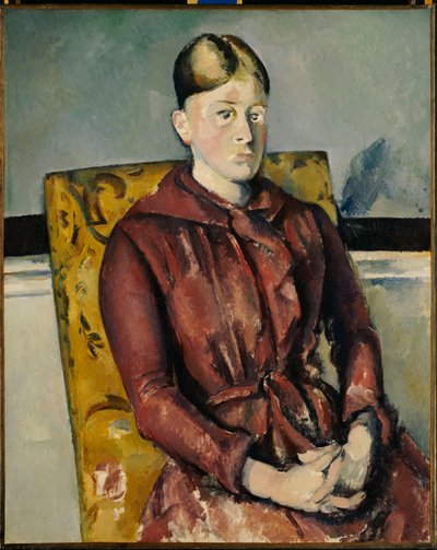 Madame Cezanne with a Yellow Armchair by Paul Cézanne