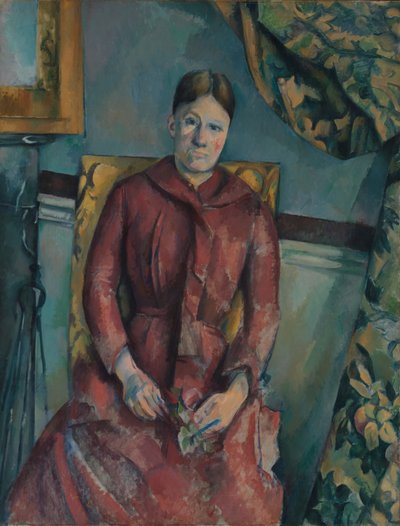 Madame Cézanne in a Red Dress by Paul Cézanne