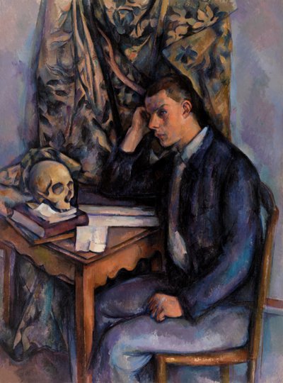 Young Man and Skull by Paul Cézanne
