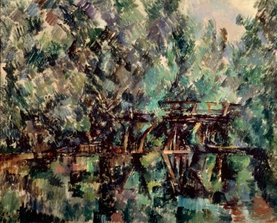A Bridge over a Pond by Paul Cézanne