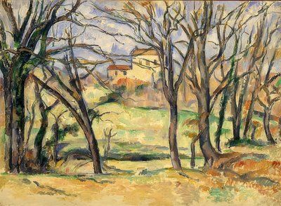 Trees and Houses, Jas de Bouffan. 1885-86 by Paul Cézanne