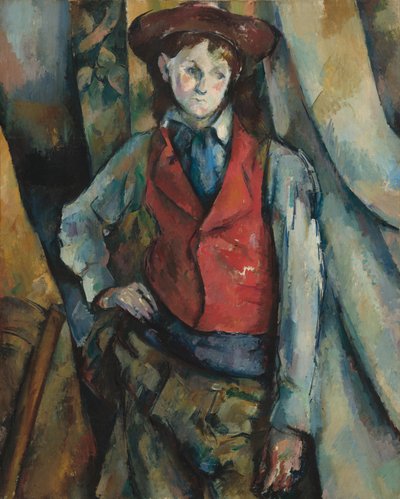 Boy in a Red Waistcoat by Paul Cézanne