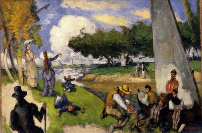 The Fishermen (Fantastic Scene). Around 1875 by Paul Cézanne