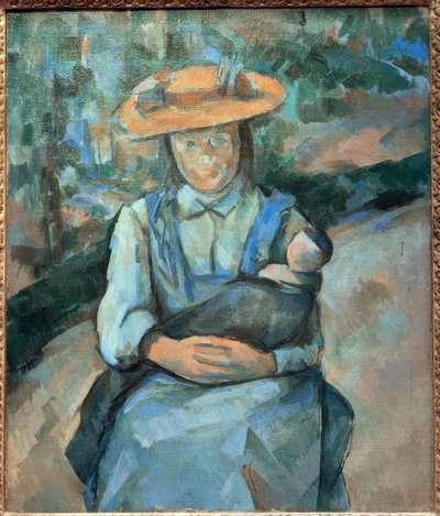 Little Girl with Doll by Paul Cézanne