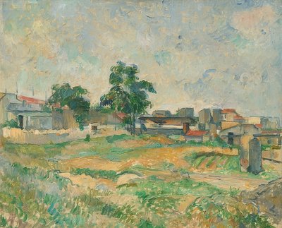 Landscape near Paris. c. 1876 by Paul Cézanne