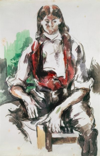 The Boy in the Red Vest by Paul Cézanne