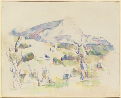 Mont Sainte-Victoire, View of Lauves by Paul Cézanne
