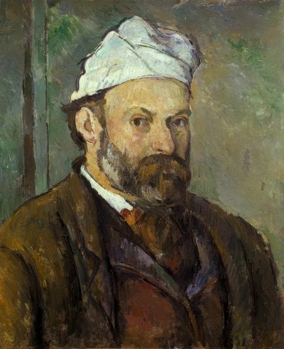 Portrait of the Artist in a White Cap by Paul Cézanne