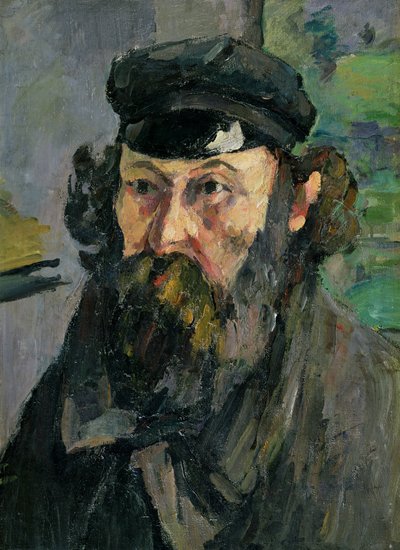 Self Portrait in a Casquette by Paul Cézanne