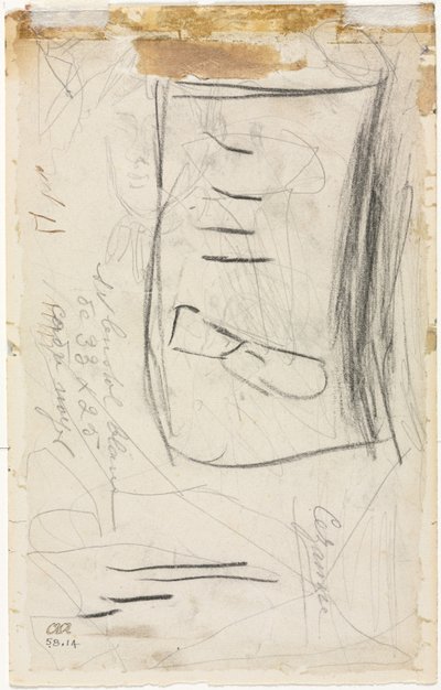 Sketch of Madame Cézanne (verso) by Paul Cézanne