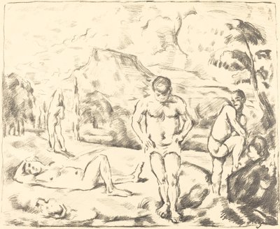 The Bathers Large Plate by Paul Cézanne