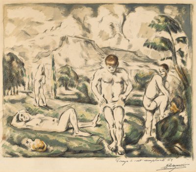 The Bathers Large Plate, 1896-1897 by Paul Cézanne