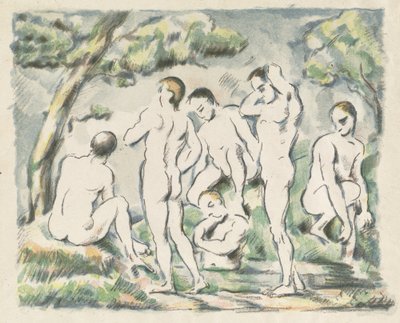 The Bathers Small Plate by Paul Cézanne