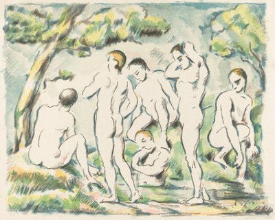 The Bathers Small Plate by Paul Cézanne