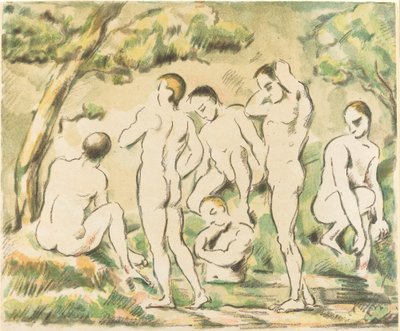 The Bathers Small Plate by Paul Cézanne