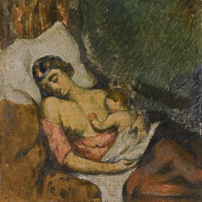 Woman breastfeeding her child by Paul Cézanne