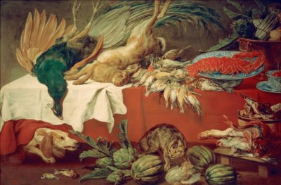 Still Life with Game and Lobster by Paul De Vos