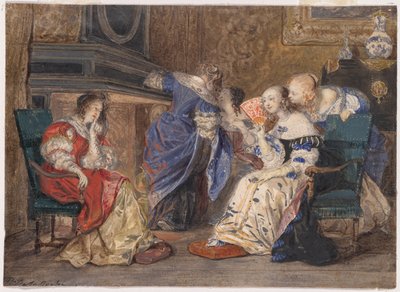 Women in an Interior by Paul Delaroche