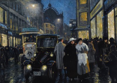 An Evening Walk on the Boulevard by Paul Fischer