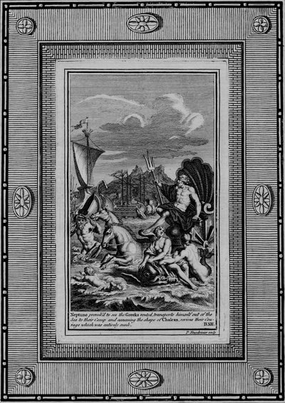 Neptune Provoked to See the Greeks Routed by Paul Fourdrinier