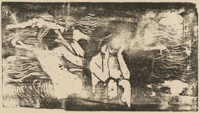 At the Black Rocks by Paul Gauguin