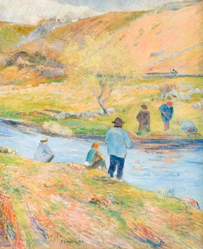 Breton Fishermen by Paul Gauguin