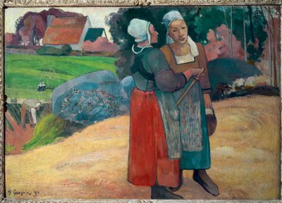 Breton Peasants by Paul Gauguin