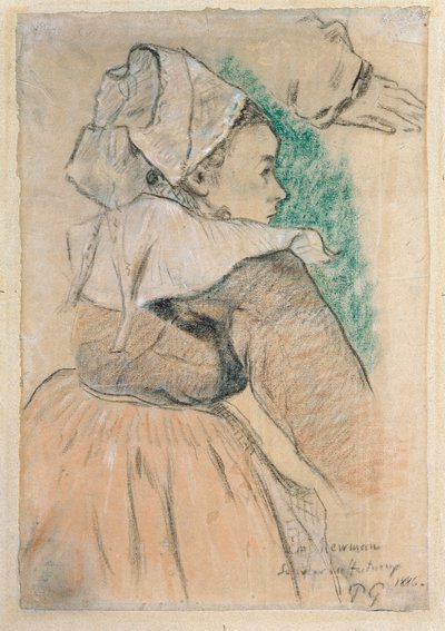 Breton Woman in Right Profile by Paul Gauguin