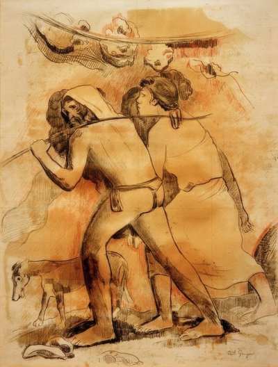 The Departure (Adam and Eve) by Paul Gauguin