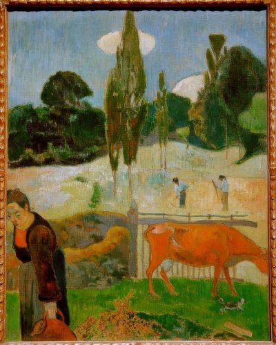 The Red Cow by Paul Gauguin