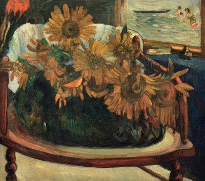 Sunflowers in an Armchair I by Paul Gauguin