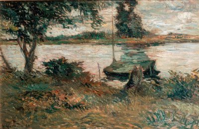Riverbank by Paul Gauguin