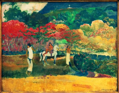 Women with White Horse by Paul Gauguin