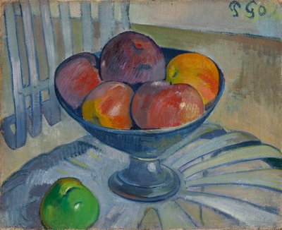 Fruit dish on a Garden Chair by Paul Gauguin