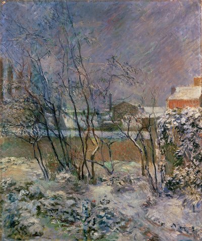 Garden in Snow by Paul Gauguin