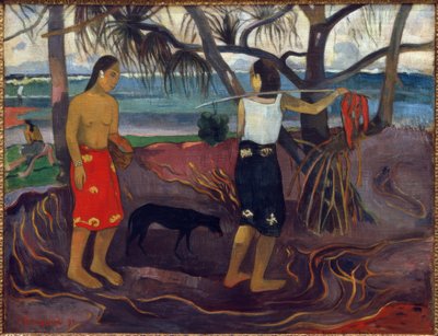 I raro te Oviri by Paul Gauguin